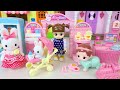 Baby doll stroller and baby store toys food shop play house story 콩지래빗 아기용품샵 장난감 - ToyMong TV 토이몽