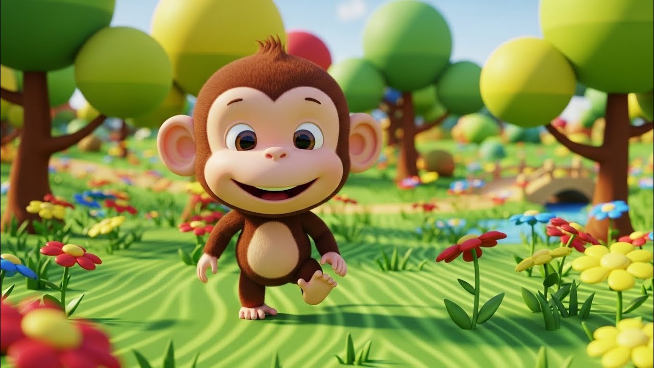 Baby Monkey Park Fun 🐒🌳 | Fun Nursery Rhyme for Kids | Baby Songs