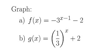 Translations and Reflections of Exponential Graphs