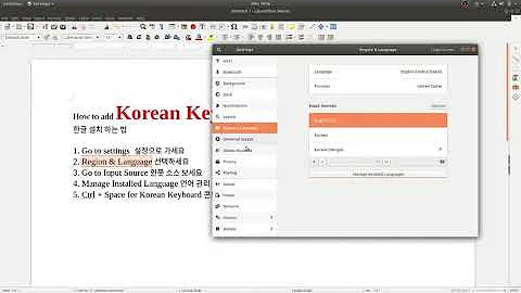 How to add Korean Keyboard onto ubuntu    우분트 18.04 리눅스에 한글 깔기