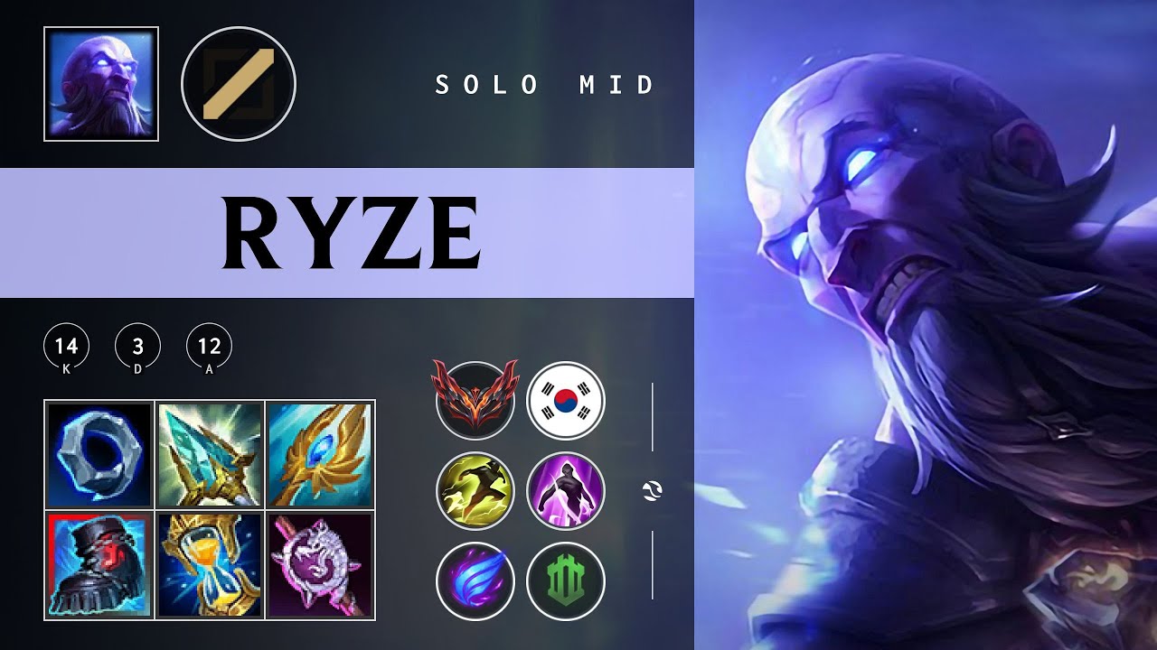Ryze Mid vs LeBlanc - KR Grandmaster Patch 25.22