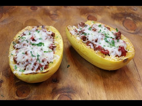 Spaghetti Squash - How to Make Spaghetti Squash with Meat Sauce