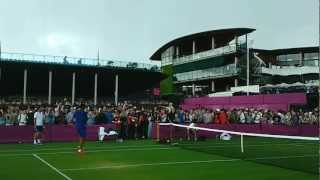 Tsonga warming up for London 2012 Olympics at Wimbledon Profile