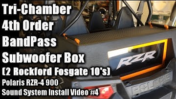 Triple Chamber 4th Order Bandpass Subwoofer Box 2 10