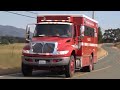 CALFIRE & Unmarked Sheriffs Responding Code 3 to the Campo Wildfire in Valley Springs CA