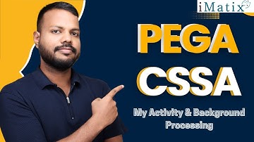 My Activity & Background Processing in PEGA CSSA | PEGA CSSA Online Training | PEGA CSSA | iMatix