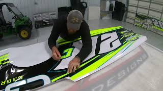 New colors and layout. Installing graphics on race car in real time