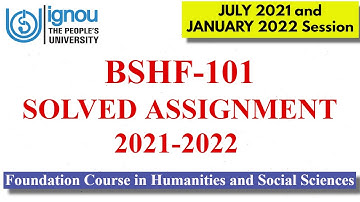 BSHF-101  FULLY SOLVED ASSIGNMENT NEW (2021-22) II BTS COURSE ASSIGNMENT