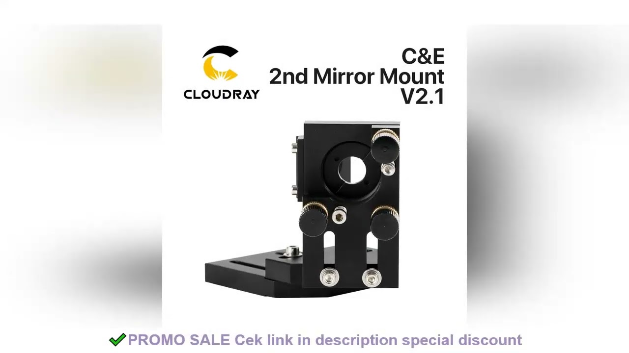 Cloudray CO2 Black Second Laser Mount Mirror 25mm Mirror Mount Integrative Mount For Lase Engraving