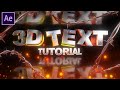 3d text tutorial in after effects