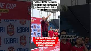 Moment Andre Rosiade Meminta Langsung Kepada Erick Thohir Untuk Tidak Banyak Naturalisasi Pemain 