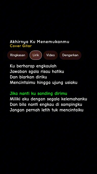 LIRIK LAGU AKHIRNYA KU MENEMUKANMU - NAFF (Jika nanti kusanding dirimu) Cover Gitar #lyrics