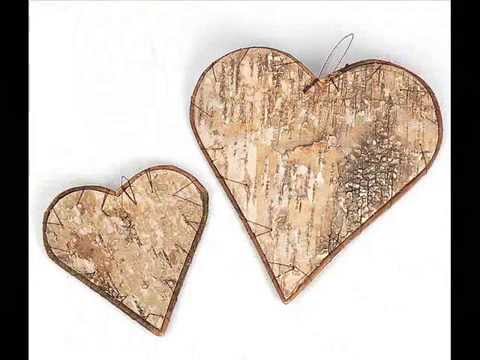 Birken dekoration mit herzen, kugeln und ringen selber basteln ...