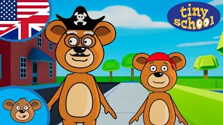 Bear Family Cartoon - Brother Bear and Grandpa Bear goes to the library and finds Larry Bookworm