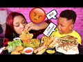 SMACKING TOO MUCH PRANK ON JUJU + TACO BELL & THAI FOOD SUSHI MUKBANG 먹방 | QUEEN BEAST