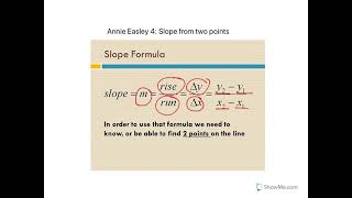 Annie Easley 4 Slope From Two Points