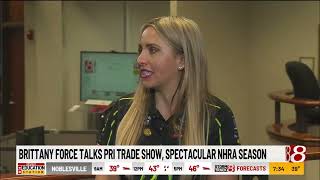 Brittany Force talks about the PRI Trade Show happening in downtown Indy screenshot 2