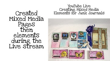 Live Creating Mixed Media Elements for Junk Journals