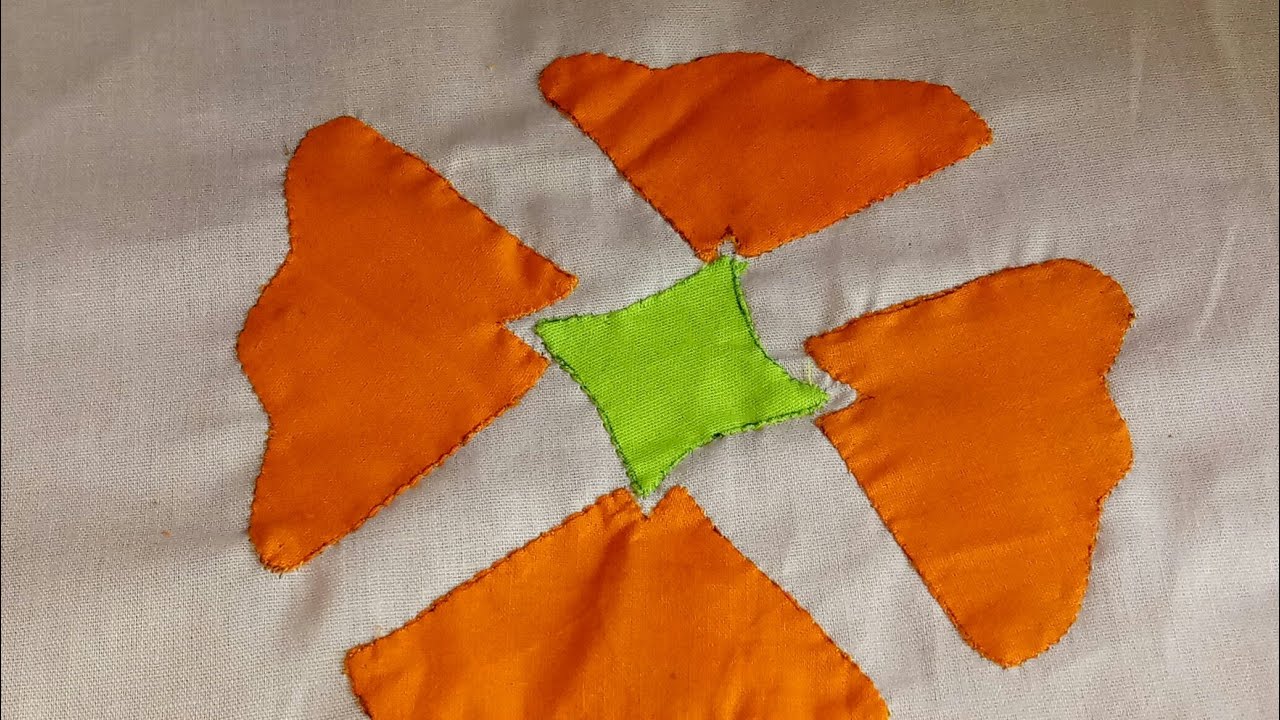 Very Easy Flower aplic work design for beginners APLIC YouTube