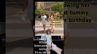 No trace of pregnancy, Priscilla sampling her flat tummy #celebrity #viralvideo #short