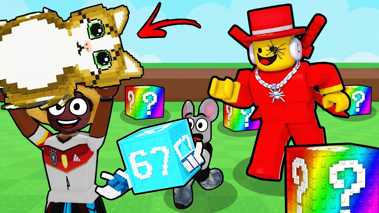 LUCKY BLOCK RARA! JOGUEI A NOVA ATUALIZAÇÃO DO NOVO JOGO DO SAMMY com O LARRYZINHO!