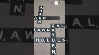 Family name Scrabble tiles