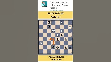 Black to move and checkmate in 1 | King Hunt chess puzzle game #Shorts