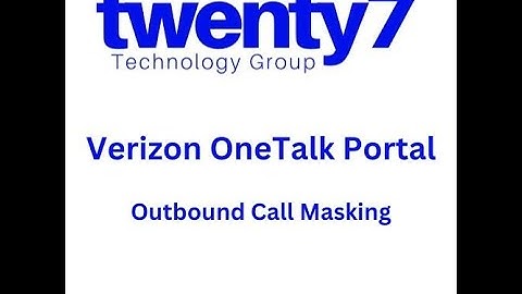 Portal: Setting outbound phone ID from the Verizon OneTalk portal.