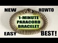 NEW 1-MINUTE Paracord Survival Bracelet HOWTO