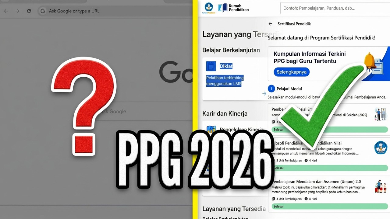 Cara Akses Modul PPG 2026 di Ruang GTK & Simulasi Menge… — Transcript