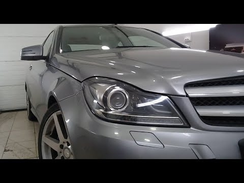 MERCEDES C180 W204 устранение запотевания фары и ремонт фары