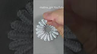 White chamomile | Double Cast-on stitch  | tutorial |#shorts