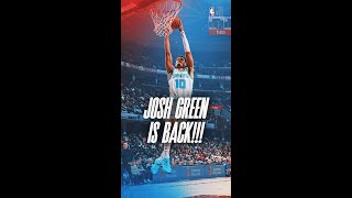 JOSH GREEN IS BACK!!!