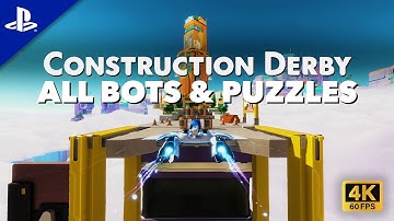 Astro Bot - Construction Derby - 100% Walkthrough (All Bots & Puzzle Pieces)