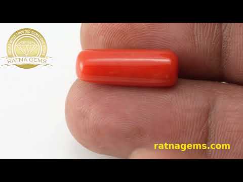 Product Video for: Moonga Stone 9.626 Ratti (8.760 Carat) - Italian Red Coral