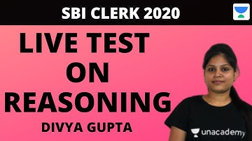 Live Mock Test on Reasoning (Part-2)for SBI Clerk& RBI Assistant  2020 by Divya Gupta