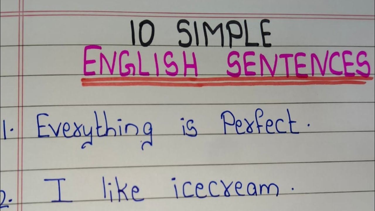 5 SIMPLE SENTENCES | 10 SIMPLE SENTENCES | IN ENGLISH - YouTube