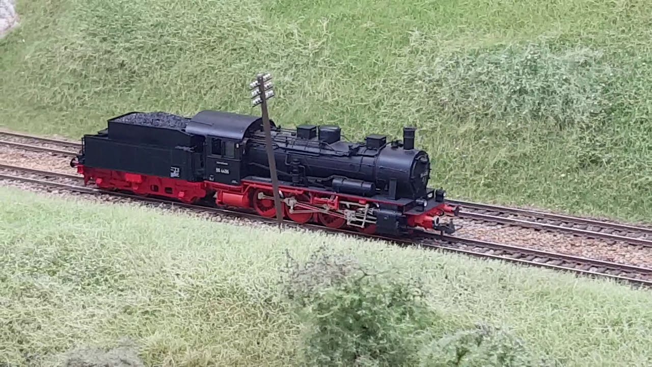 BR55,  PR, G8.1 von Fleischmann. Testfahrt nach einigen Korrekturen der Sound Einstellung.