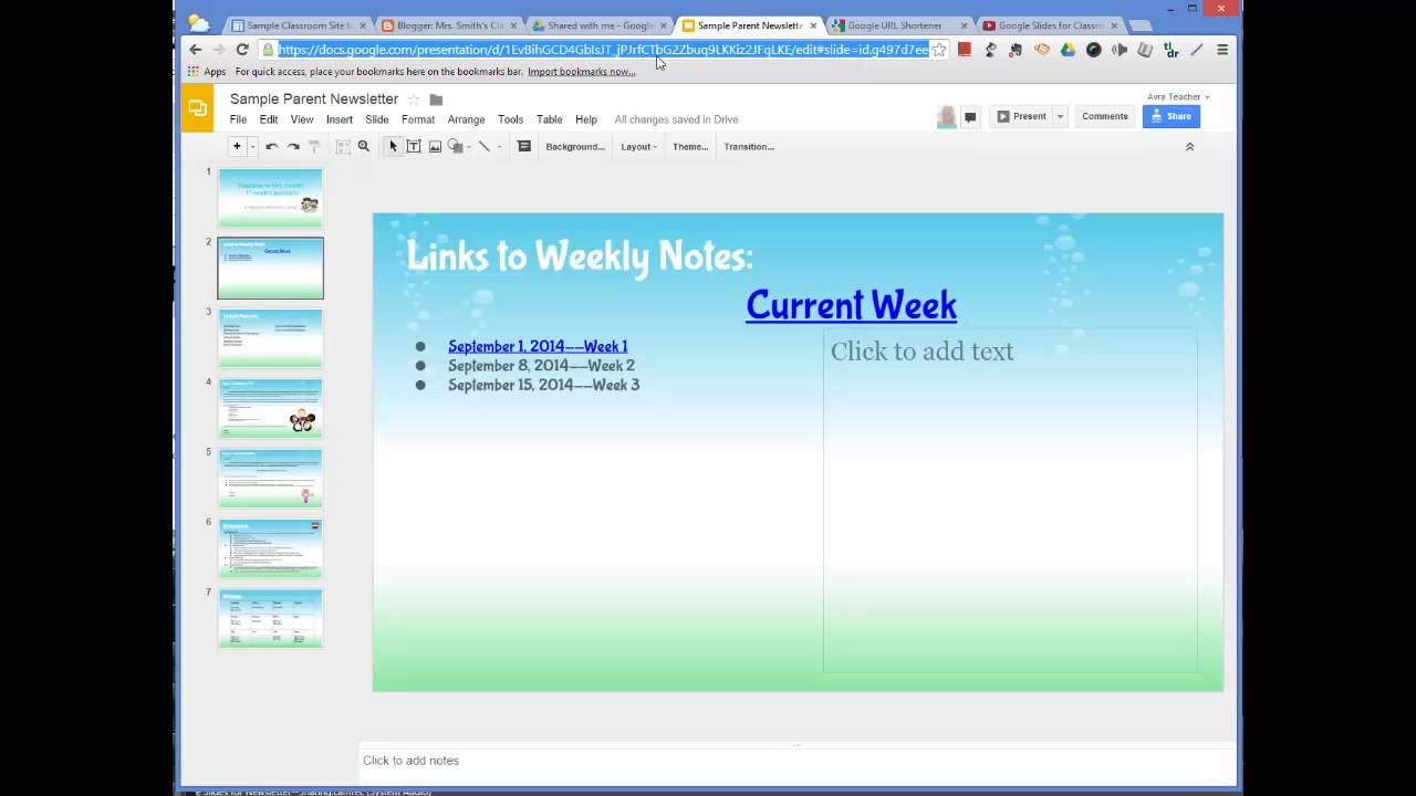 Url Shorteners To Share Google Slides With Parents Youtube
