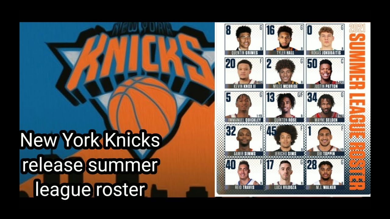 New York Knicks release 2021 summer league roster. YouTube