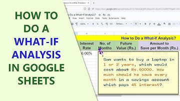 Google Sheets | What-If Analysis | Example | PMT | Function | Spreadsheet | Tutorial | How To