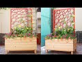 Cool ideas, How to Make PVC pipes and Wood into a Privacy Screen Planter