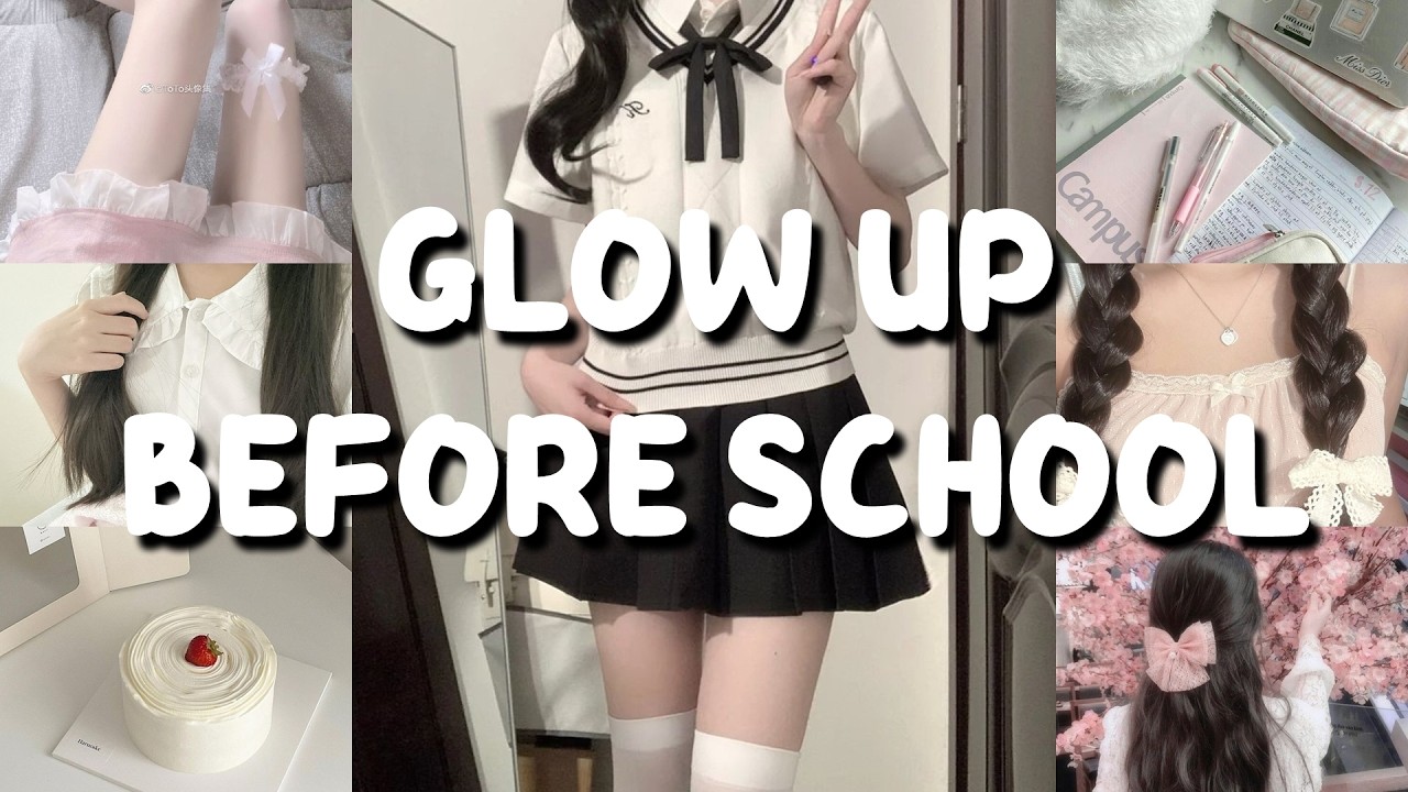 How to GLOW UP Before school 🐰🍥 - YouTube