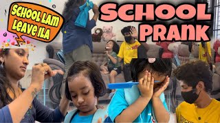 School prank with Saanu 🤯| summer holidays ku leave ila school po 😂 #saanvikashree