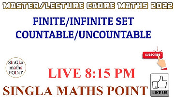 || MASTER CADRE MATHS 2022 || COUNTABLE/UNCOUNTABLE SET |||| MATHS WITH ROHIT SIR||