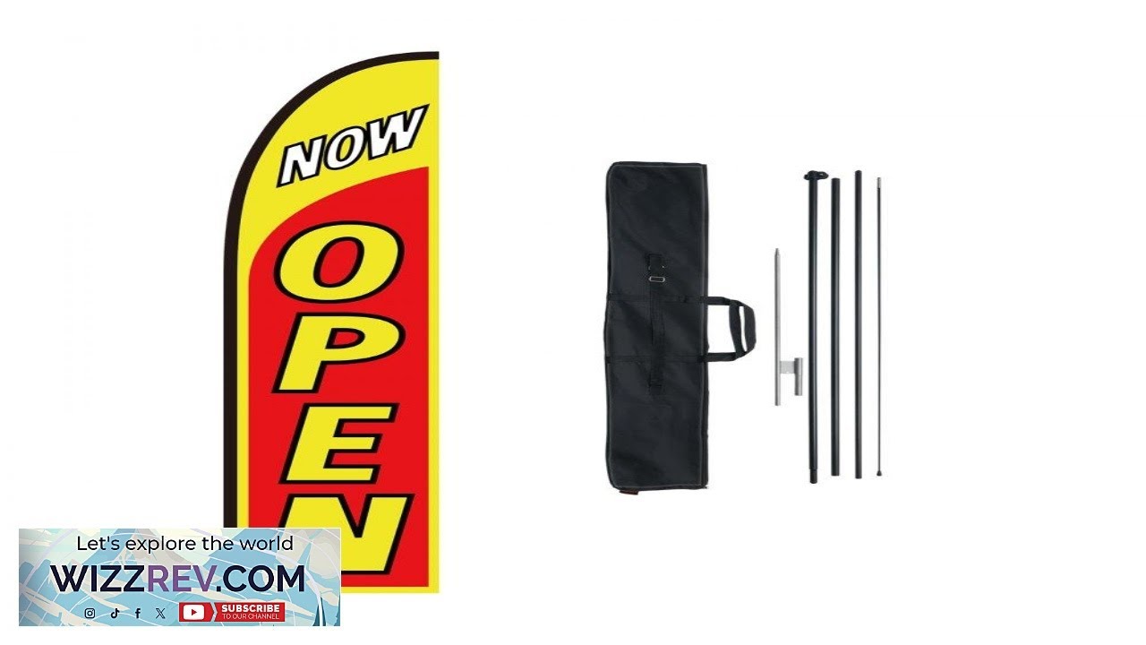 VEVOR Open Flag with Pole Kit Advertising Flag for Business Outside Advertising