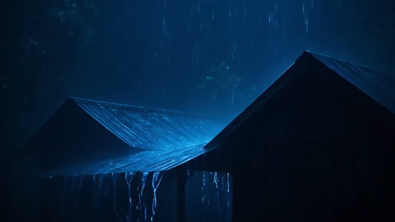 Heavy Rain Environment for Calm Focus and Night Recovery