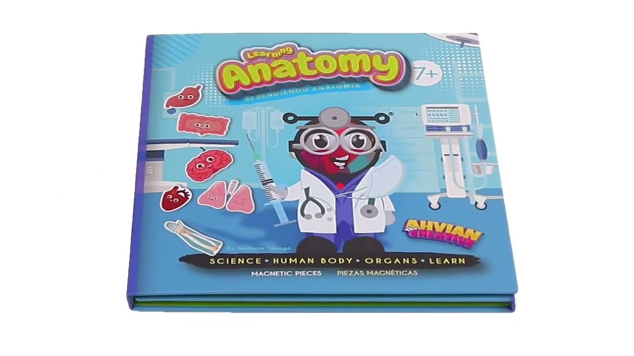 AhvianTheCreative: Anatomy Book 🧬 Bilingual Magnetic 🧲 Montessori-inspired Book (40 pcs)
