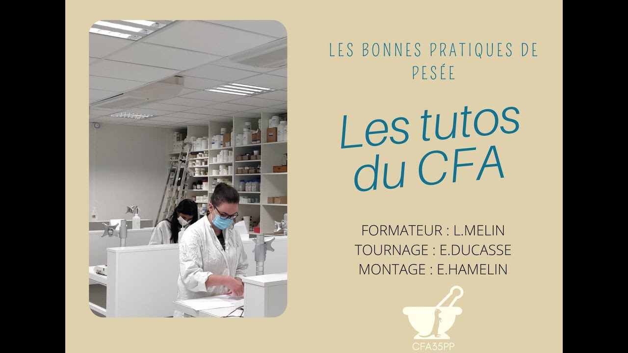 TutoTP2 Les bonnes pratiques de pesée