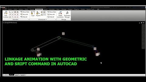 Linkage Animation with Geometric and Script Comman in AutoCAD